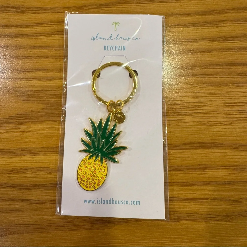 Island Haus Co Pineapple Keychain NEW